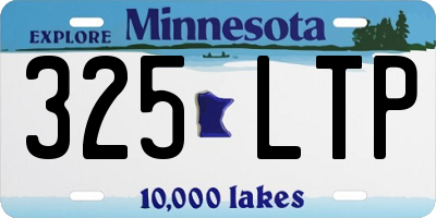 MN license plate 325LTP