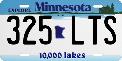 MN license plate 325LTS