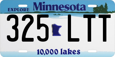 MN license plate 325LTT