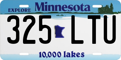 MN license plate 325LTU