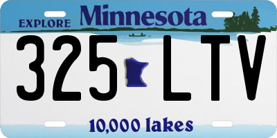 MN license plate 325LTV