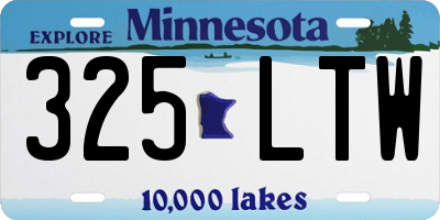 MN license plate 325LTW
