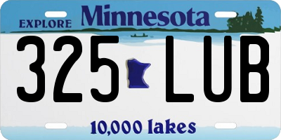 MN license plate 325LUB