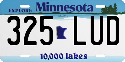 MN license plate 325LUD