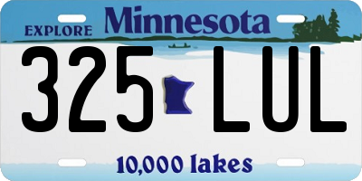 MN license plate 325LUL