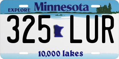MN license plate 325LUR