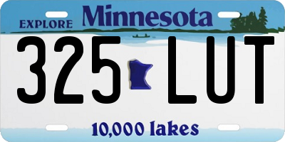 MN license plate 325LUT