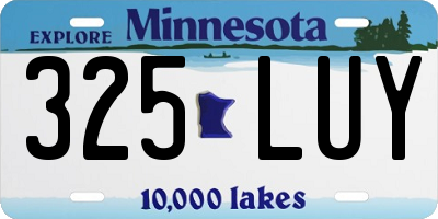MN license plate 325LUY