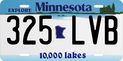 MN license plate 325LVB