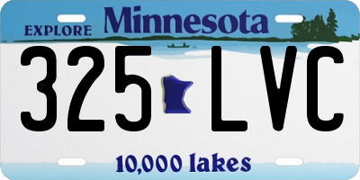 MN license plate 325LVC