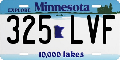 MN license plate 325LVF