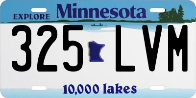 MN license plate 325LVM