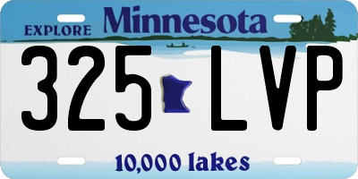MN license plate 325LVP