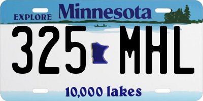 MN license plate 325MHL