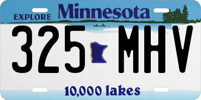 MN license plate 325MHV