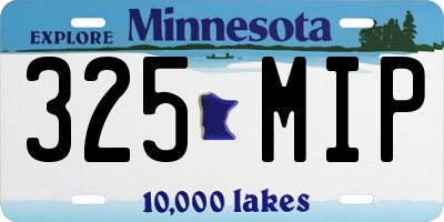 MN license plate 325MIP