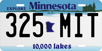 MN license plate 325MIT