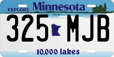 MN license plate 325MJB