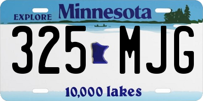 MN license plate 325MJG