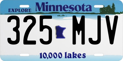 MN license plate 325MJV
