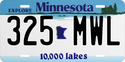 MN license plate 325MWL