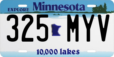 MN license plate 325MYV