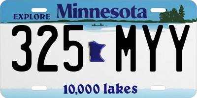 MN license plate 325MYY