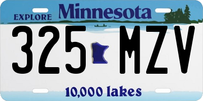 MN license plate 325MZV