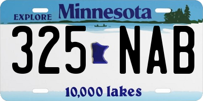 MN license plate 325NAB