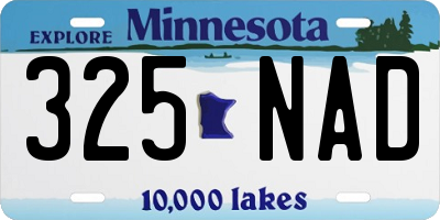 MN license plate 325NAD