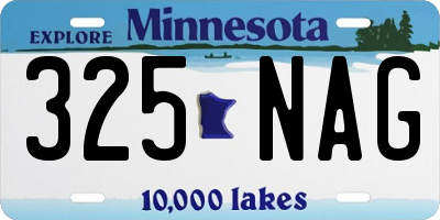 MN license plate 325NAG