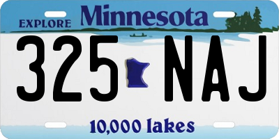 MN license plate 325NAJ