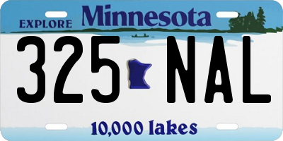 MN license plate 325NAL