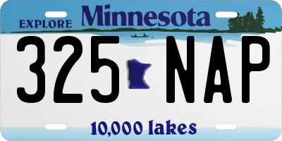MN license plate 325NAP