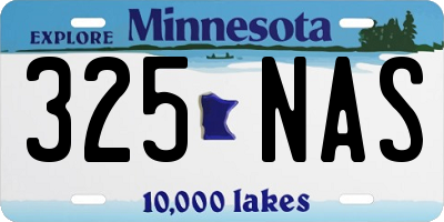 MN license plate 325NAS