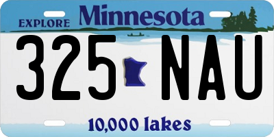 MN license plate 325NAU