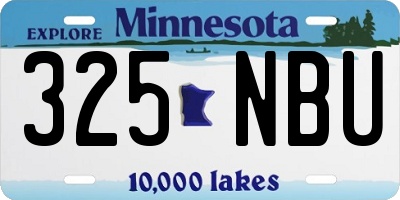 MN license plate 325NBU