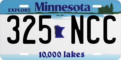 MN license plate 325NCC