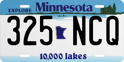 MN license plate 325NCQ