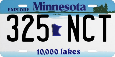 MN license plate 325NCT
