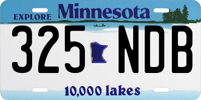MN license plate 325NDB