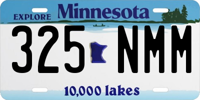 MN license plate 325NMM