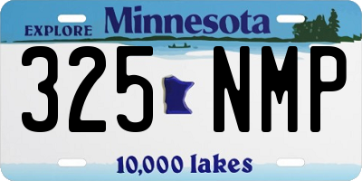 MN license plate 325NMP
