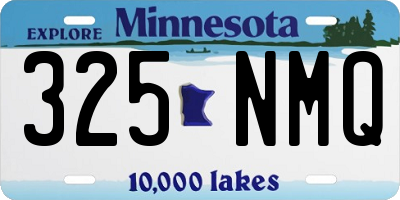 MN license plate 325NMQ
