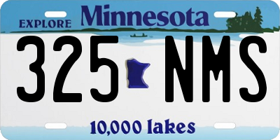 MN license plate 325NMS