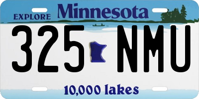 MN license plate 325NMU