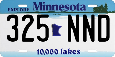 MN license plate 325NND