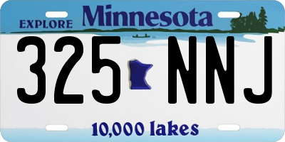 MN license plate 325NNJ