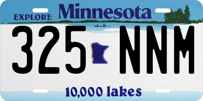 MN license plate 325NNM