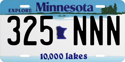 MN license plate 325NNN